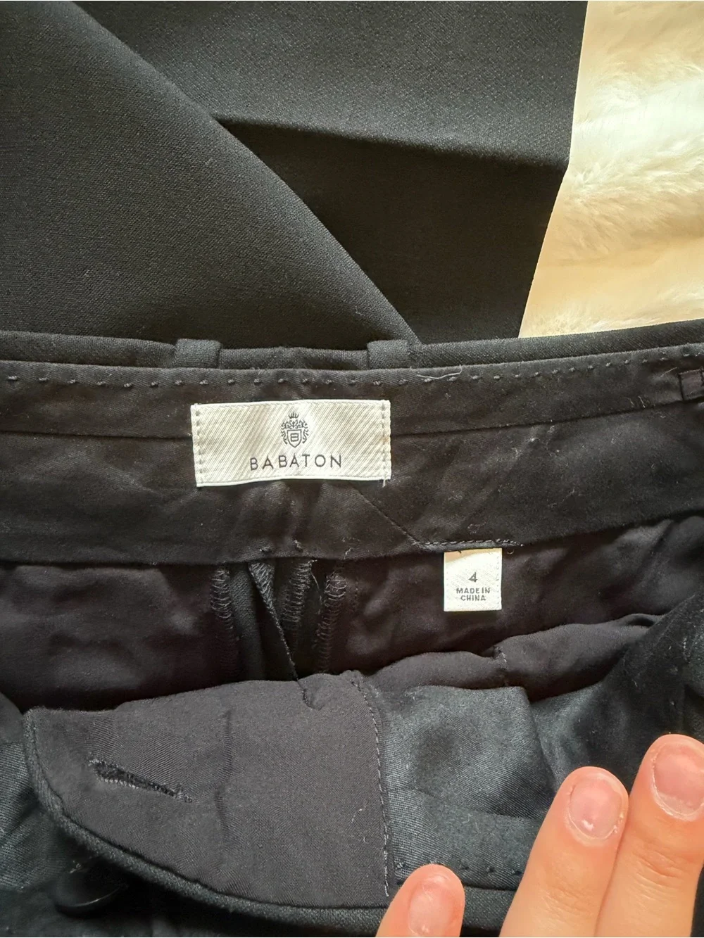 Aritzia Babaton Black Tailored Dress Trousers